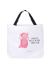 Mr. & Mrs. Panda Strandtasche Axolotl Hurra mit Spruch in Weiß