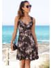 Vivance by Lascana Jerseykleid in schwarz-rose-bedruckt