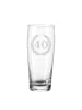 LUXENTU Willi Becher Bierglas mit Gravur 40. Jubiläum 0,5 l transparent in transparent