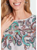 GOLDNER Kurzgröße:  Elegantes Shirt mit Paisley-Design in weiß / gemustert