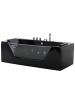 Beliani Whirlpool Badewannen SAMANA in Schwarz - (W) 79 x (H) 55 x (L) 174 cm