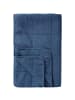 IB Laursen Vintage Quilt unifarben Baumwolldecke in indigo
