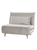 Beliani Schlafsofa SETTEN in Grau/Braun - (W) 104 x (H) 82 x (L) 90 cm