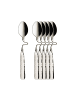 Villeroy & Boch 6er Set Kaffeelöffel NewWave Caffè Spoon 17,5 cm silber in silber