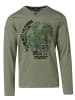KOROSHI Langarm-t-shirt in khaki