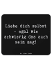 Mr. & Mrs. Panda Mousepad Spruch Selbstakzeptanz Liebe mit Spruch in Schwarz