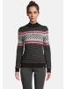 Krimson Klover Sweater Sunny Zip Neck in black-pink
