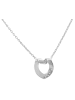 Adeliás Damen Anhänger – Herz Herzanhänger aus 925 Silber mit Zirkonia in silber