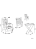 Beliani 3-tlg Bistro Set JAVA in Braun