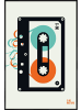 Juniqe Poster in Kunststoffrahmen "Mixtape" in Orange & Schwarz