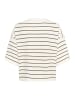Soaked in Luxury Strickpullover SLSpina Baggy fit in White w Grape Leaf Stripe