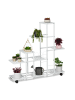 relaxdays Blumenständer in Weiß - (B)93 x (H)91,5 x (T)26 cm