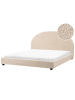 Beliani Doppelbett VAUCLUSE in Beige - (W) 194 x (H) 112 x (L) 214 cm