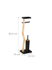 relaxdays WC Garnitur in Schwarz/ Natur - (B)23 x (H)80,5 x (T)18 cm