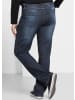 sheego Gerade Jeans in dark blue denim