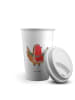 Mr. & Mrs. Panda Kaffeebecher To Go Rotkehlchen Weihnachten ohne... in Weiß