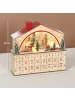 HOMCOM Weihnachtskalender-36L x 10B x 34H cm-Naturholz