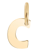 Adeliás Unisex Anhänger – Buchstabe N Buchstabenanhänger aus 375 Gold in gold