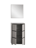 ebuy24 Garderobenmöbel Jaru 2-teilig Grau 65 x 37 cm