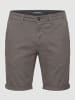 KOROSHI Herren baumwoll chino shorts in grau