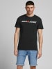 Jack & Jones JJECORP LOGO Print Kurzarm 2-er Stück Pack T-Shirt in Schwarz-Blau