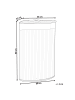 Beliani Wäschekörbe MATARA in Braun/Weiß - (W) 60 x (H) 60 x (L) 35 cm