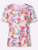 Sieh an! Rundhals-Shirt in weiß-fuchsia-bedruckt