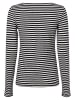 Marc O'Polo Langarmshirt in marine weiß