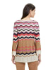 Betty Barclay Feinstrickpullover mit Strickdetails in Patch Beige/Red