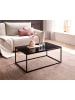 KADIMA DESIGN Couchtisch 100x60x40 cm mit Marmor Optik , Wohnzimmertisch mit in Schwarz