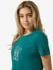 super.natural Merino T-Shirt W FLOWER BOOTS TEE in Petrol