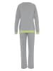 VIVANCE DREAMS Pyjama in grau/neon-gelb