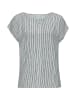 Vivance Kurzarmbluse in weiß-schwarz gestreift