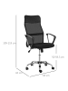 HOMCOM Bürostuhl in Schwarz 63L x 65B x 119H cm