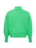 myMo Damen Pullover Mit Blumenstick in GRÜN