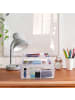 relaxdays Aufbewahrungsbox in Transparent/ Schwarz - (B)33 x (H)14,5 x(T)19 cm