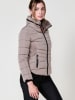 KOROSHI Damen Steppjacke mit Kragen in beige