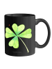 Mr. & Mrs. Panda Tasse Blume Kleeblatt ohne Spruch in Schwarz