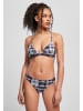 Urban Classics Urban Classics Damen Ladies Tie Dye Triangle Back Bikini in black/white