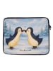 Mr. & Mrs. Panda Laptop Tasche Pinguin Liebe Design ohne Spruch in Weiß