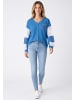 usha BLUE LABEL Women Sweatshirt in Blue White