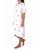 NORMANN Kurzarm Nachthemd Knopfleiste am Hals - 80107 in rose