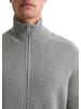 Marc O'Polo Zip-Strickjacke regular in Cloudy Grey Melange