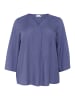 KAFFE curve Langarm-Bluse KCelse in Blue Indigo