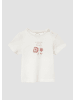 s.Oliver T-Shirt kurzarm in Creme-weiß