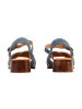 Divine Factory Alénoa Leder-Sandalen mit Absatz Blau