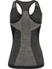 Hummel Hummel Top Hmlclea Yoga Damen Atmungsaktiv Schnelltrocknend Nahtlosen in CHATEAU GRAY/BLACK MELANGE