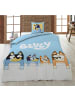 COFI 1453 Bluey 2-teiliges Bettwäsche-Set für Kinder – Decken- und Kissenbezug in Blau