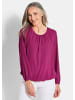 GOLDNER Kurzgröße:  Elegante Bluse aus Chiffon in beere
