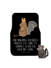 Mr. & Mrs. Panda Automatte Fledermaus Sitzen mit Spruch in Schwarz